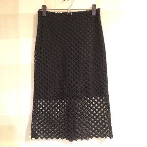 Black Caged Midi Skirt 🖤